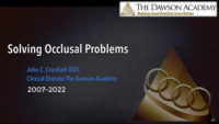 Solving Occlusal Problems (5 Lectures)